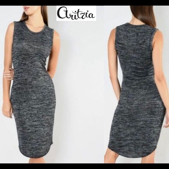 Aritzia Wilfred Bruni Dress Heather Black Sz S - Picture 1 of 11